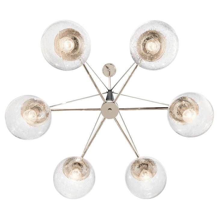 Quintiesse Marilyn 6 Light Chandelier In Polished Nickel - QN-MARILYN6