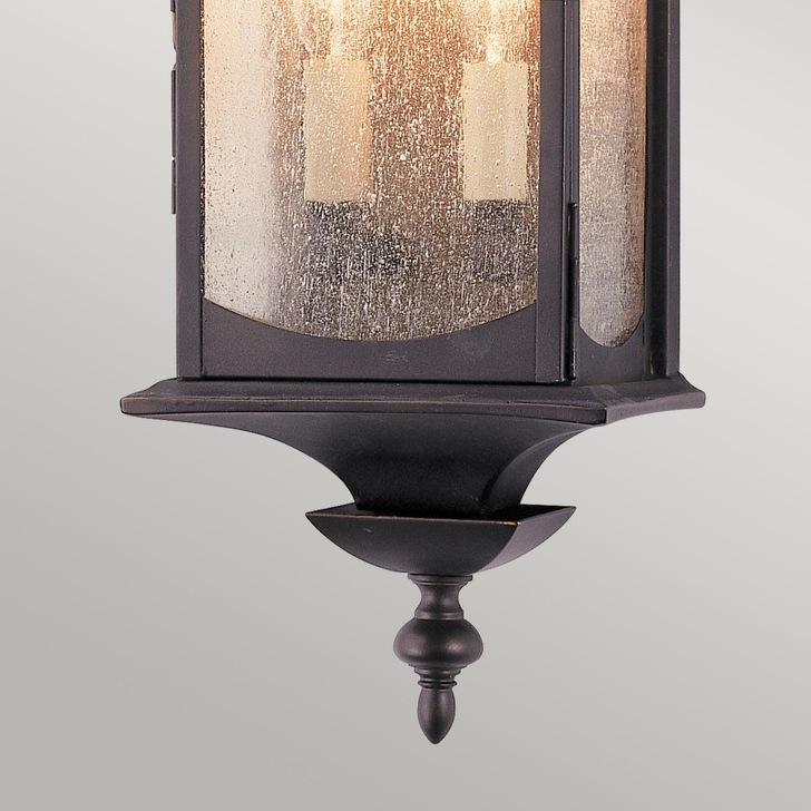 Quintiesse Market Square 2 Light Outdoor Wall Light In Oil Rubbed Bronze Complete With Clear Seeded Glass - IP44 - QN-MARKET-SQUARE-M