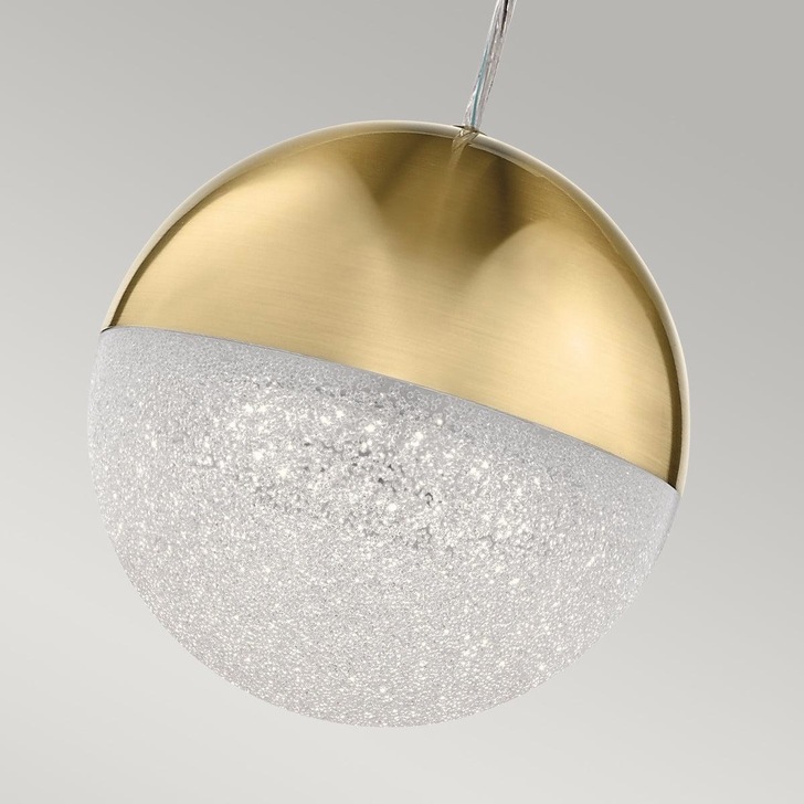 Quintiesse Moonlit LED Mini Pendant In Champagne Gold - QN-MOONLIT-P-CG