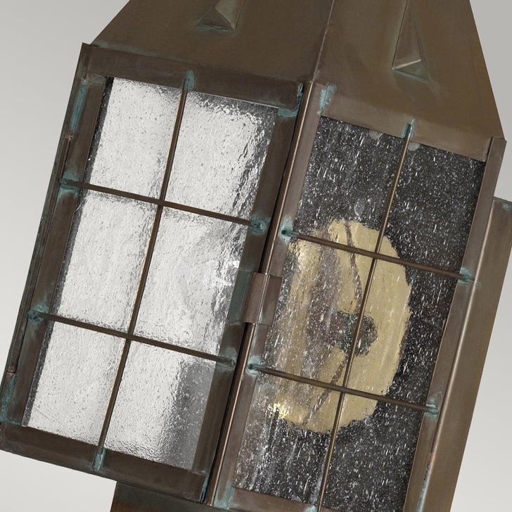 Quintiesse Nantucket 1 Light Solid Brass Medium Wall Lantern Complete With Clear Seeded Glass - IP44 - QN-NANTUCKET-M-AS