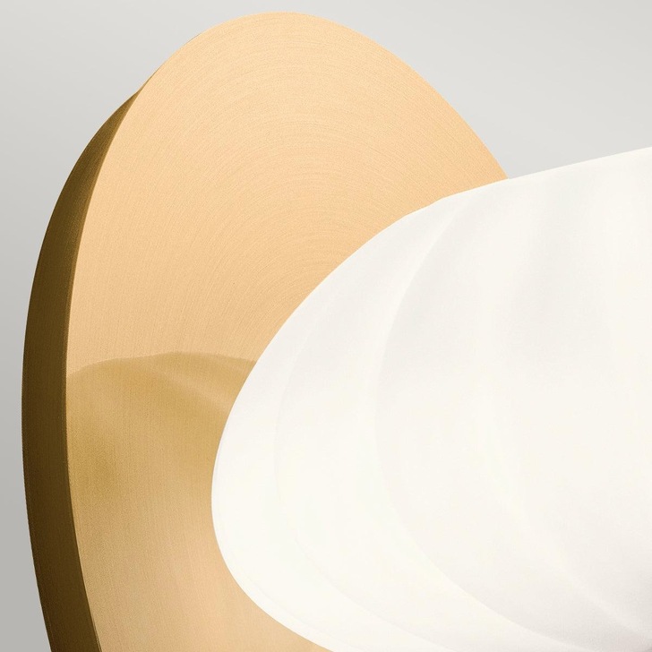 Quintiesse Pim 1 Light Wall Light In Fox Gold Complete With Eched Cased Opal Glass - QN-PIM1-FXG