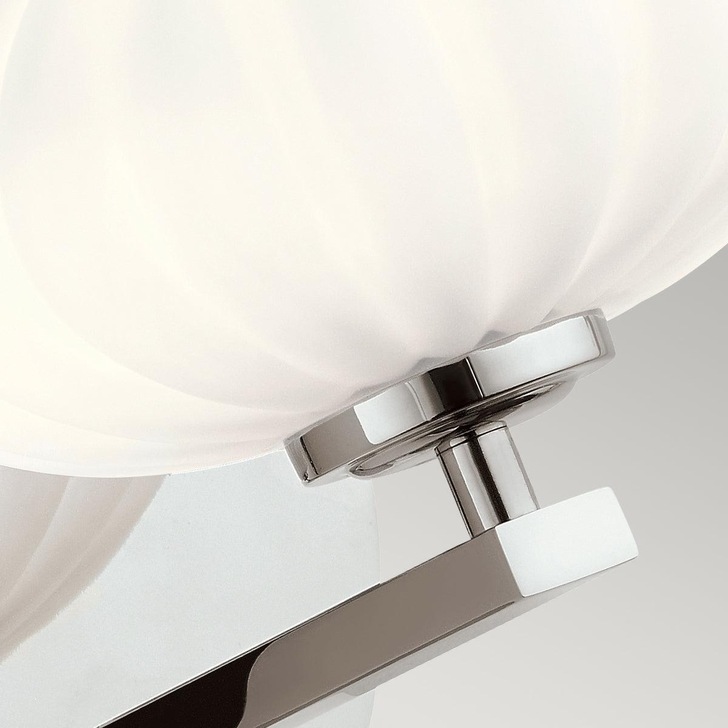 Quintiesse Pim 1 Light Wall Light In Polished Chrome Complete With Eched Cased Opal Glass - QN-PIM1-PC