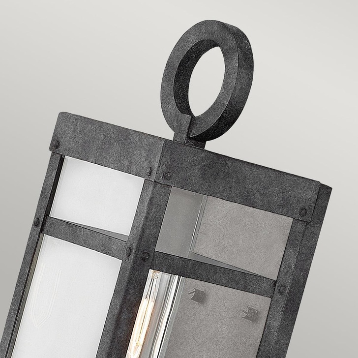 Quintiesse Porter 1 Light Small Wall Lantern In Aged Zinc Complete With Clear Glass - IP44 - QN-PORTER-S-DZ