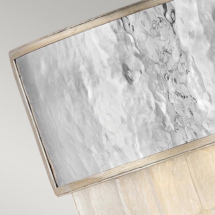 Quintiesse Reverie 2 Light Wall Light In Hammered Stainless Steel And Champagne Gold - QN-REVERIE2-CPG