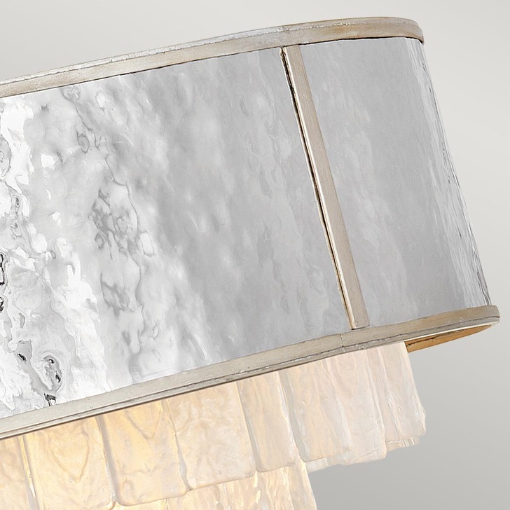 Quintiesse Reverie 8 Light Pendant In Hammered Stainless Steel And Champagne Gold - QN-REVERIE-8P-CPG