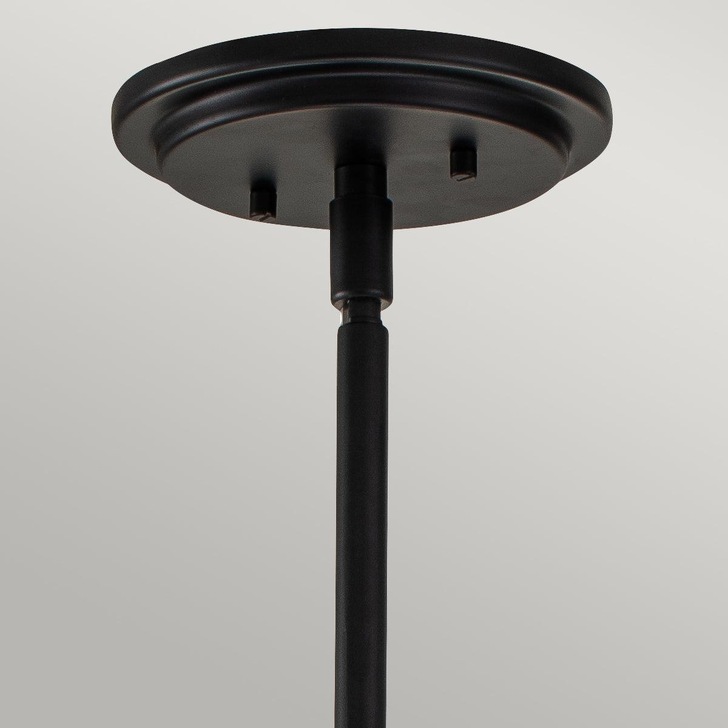 Quintiesse Somerset 1 Light Medium Pendant In Black Complete With Clear Glass - QN-SOMERSET-P-C-BK