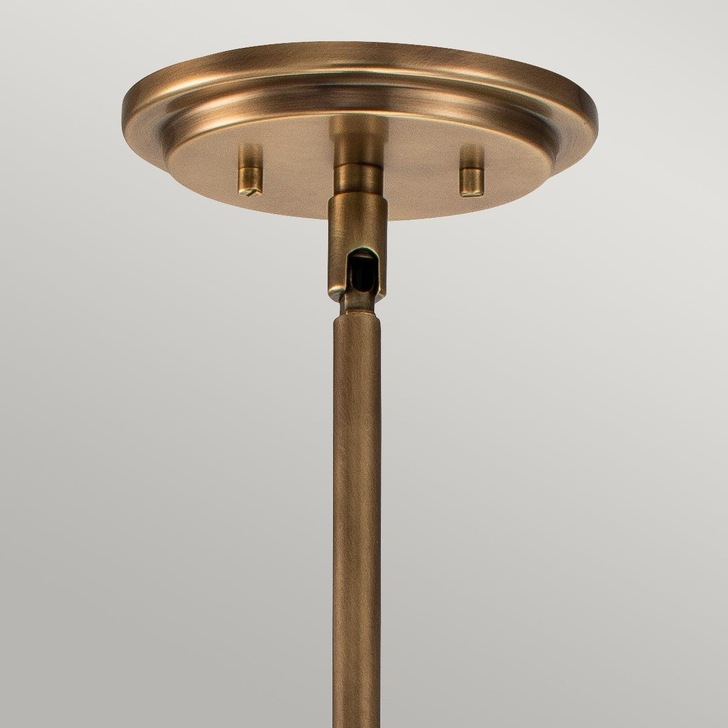 Quintiesse Somerset 1 Light Medium Pendant In Heritage Brass Complete With Clear Glass - QN-SOMERSET-P-C-HB