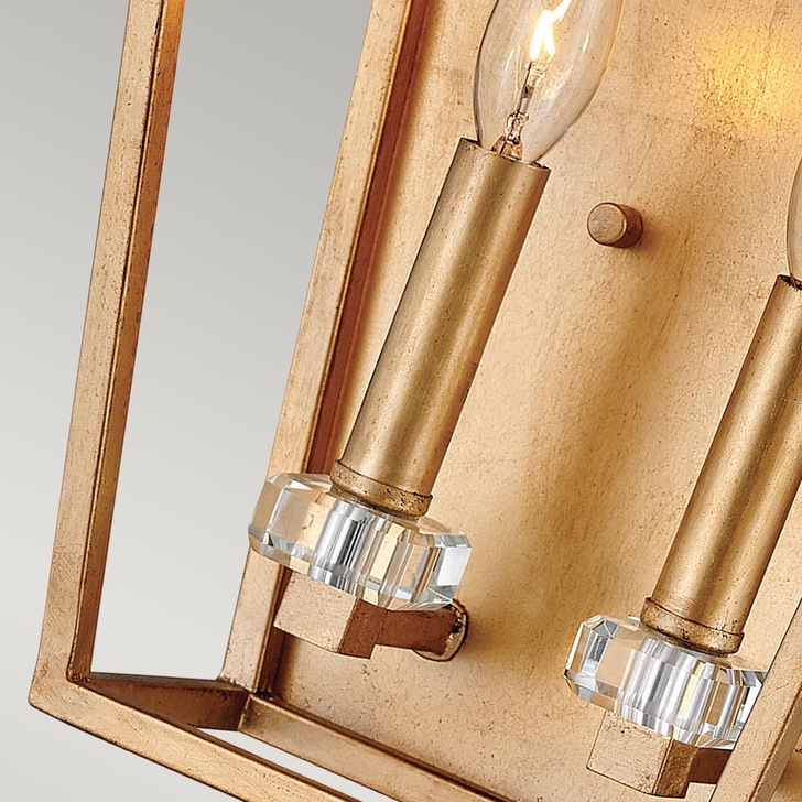 Quintiesse Stinson 2 Light Wall Light In Distressed Brass - QN-STINSON2-DBR