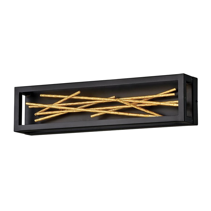 Quintiesse Styx LED Wall Light In Black And Gilded Gold - QN-STYX-LED-W-BG