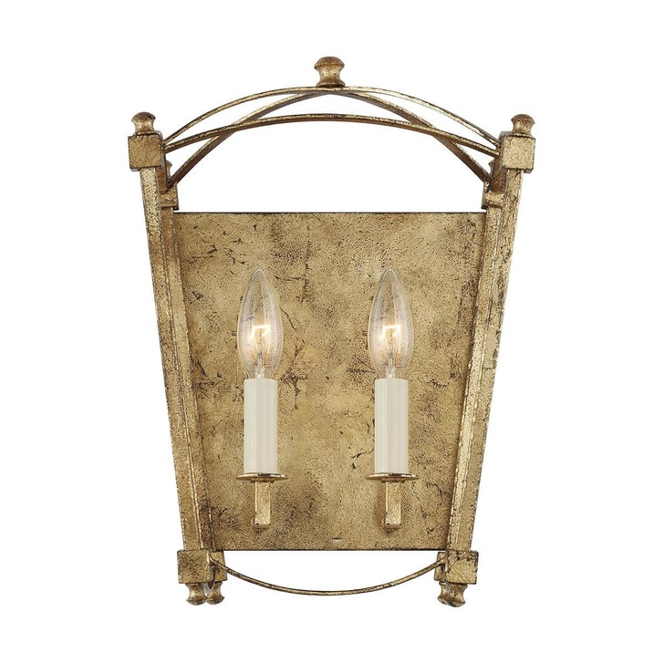 Quintiesse Thayer 2 Light Wall Light In Antique Gold - QN-THAYER2-ADB