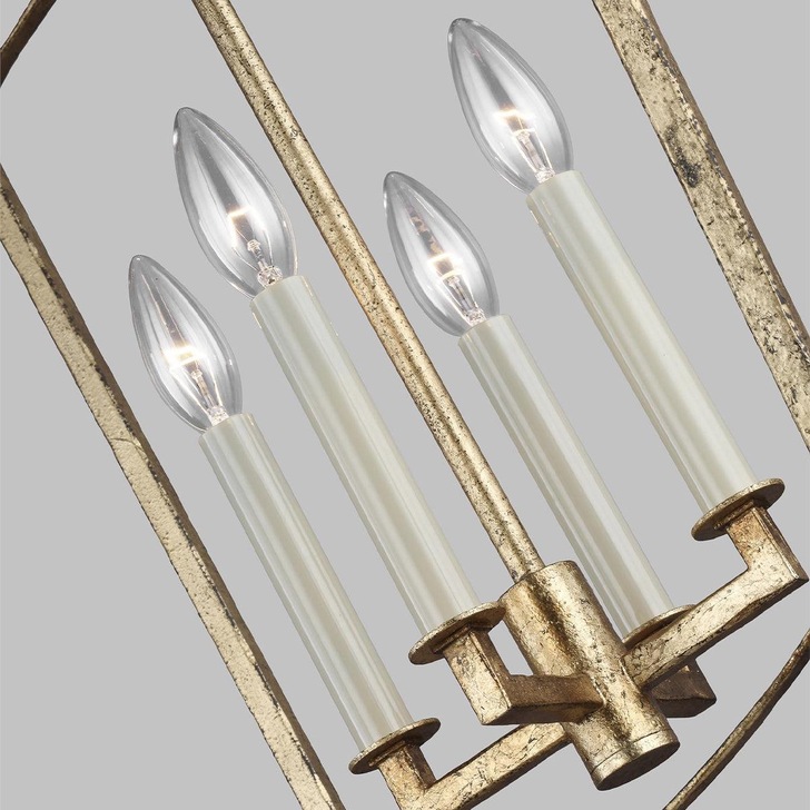 Quintiesse Thayer 4 Light Pendant In Antique Gold - QN-THAYER-4P-ADB