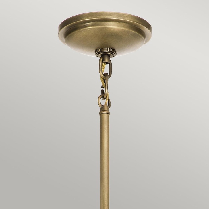 Quintiesse Tollis 1 Light Mini Pendant In Natural Brass And White Complete With Clear Ribbed Glass - QN-TOLLIS-MP-NBR