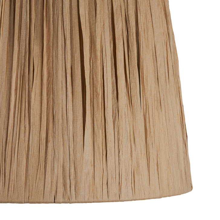 Rafia Natural Tapered 32cm Lampshade - E14/E27/B22 With Fixed Metal Gimbal