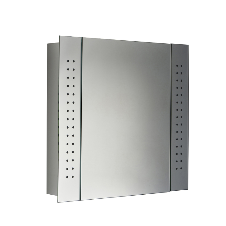 Revelo Bathroom Mirror Cabinet With 6500K LED Lights, Motion Sensor, 2 Shelves & Shaver Socket