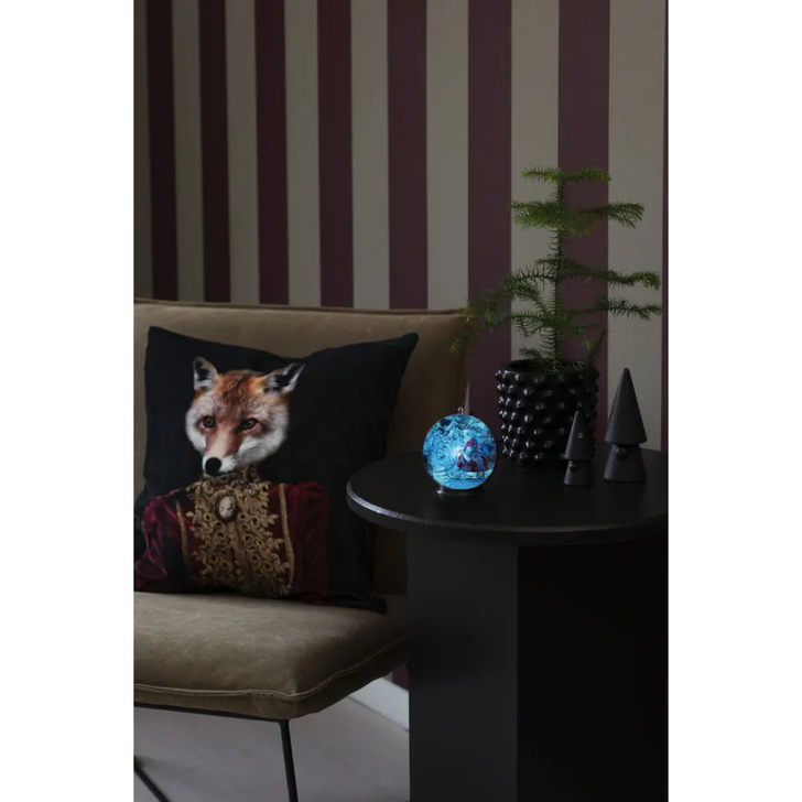 Santa Sledge and Reindeer Hologram Movie Small LED Globe Decoration USB