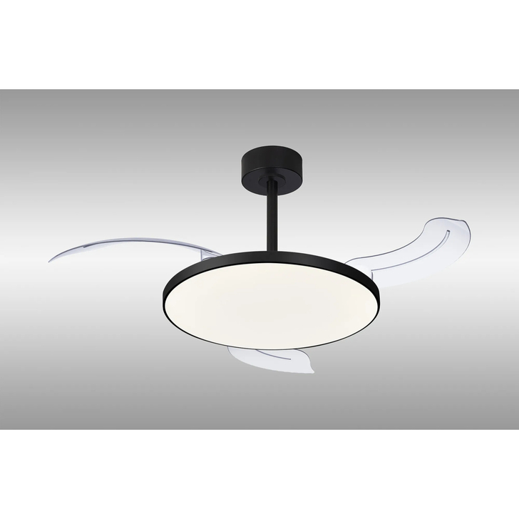 Slim Fan Mini 40cm 45W LED Dimmable Ceiling Light With Built-In 25W DC Fan: 2700-5000K Remote Control: 5000lm: Black