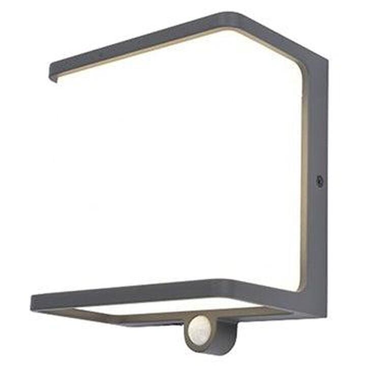 Solar Powered Square Led Wall Light With Pir Motion Sensor - 4000K, IP44