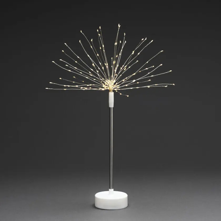 Standing Decoration 50cm White 4 x 40 Amber Led 6H Timer B/O