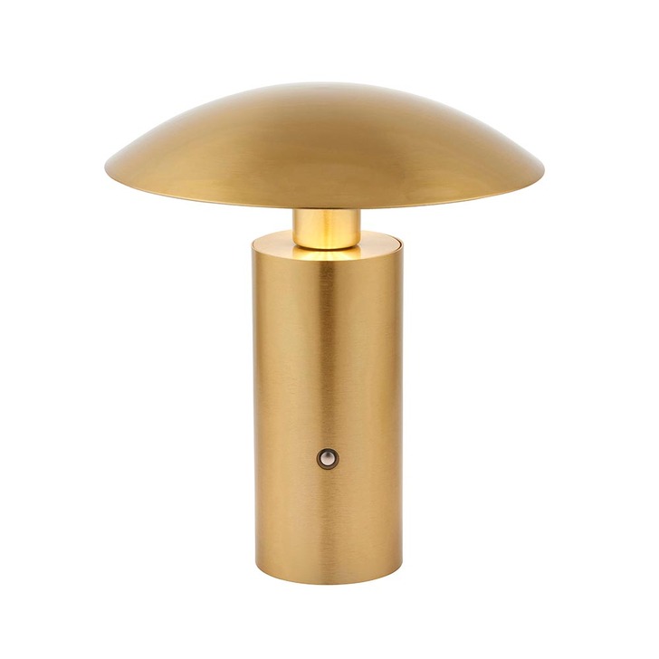 Sunset Brushed Gold USB Rechargeable Table Lamp - 3 Stage Touch Dimmer 3000K Warm White