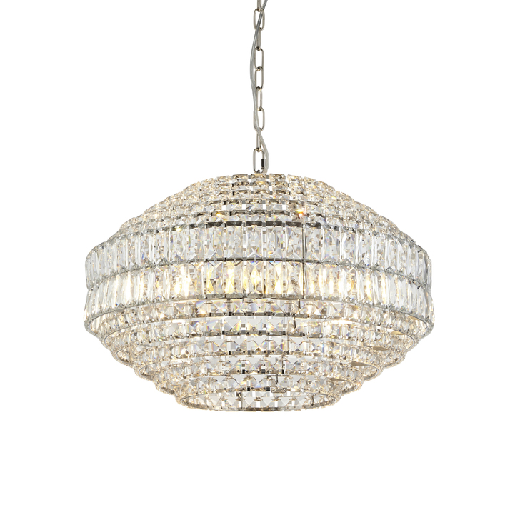 Thorlight Alden 5 Light Crystal Chandelier Polished Nickel