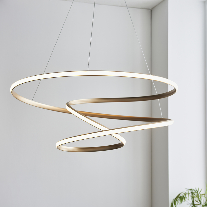 Thorlight Anakin Modern Spiral LED Pendant Gold