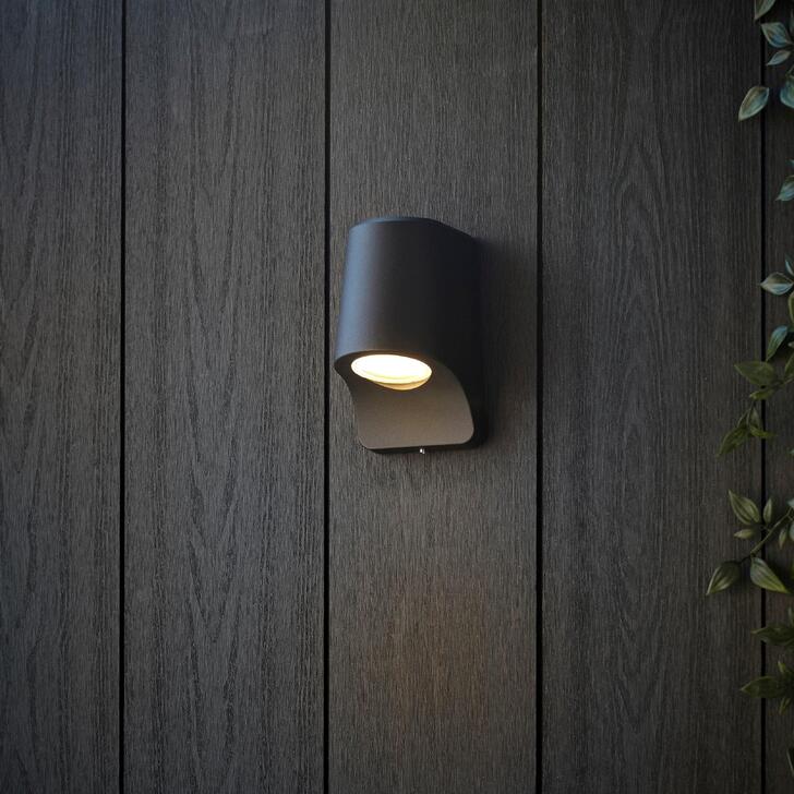 Thorlight Barka LED Downward Facing Exterior Wall Light In Matt Black - 2700K