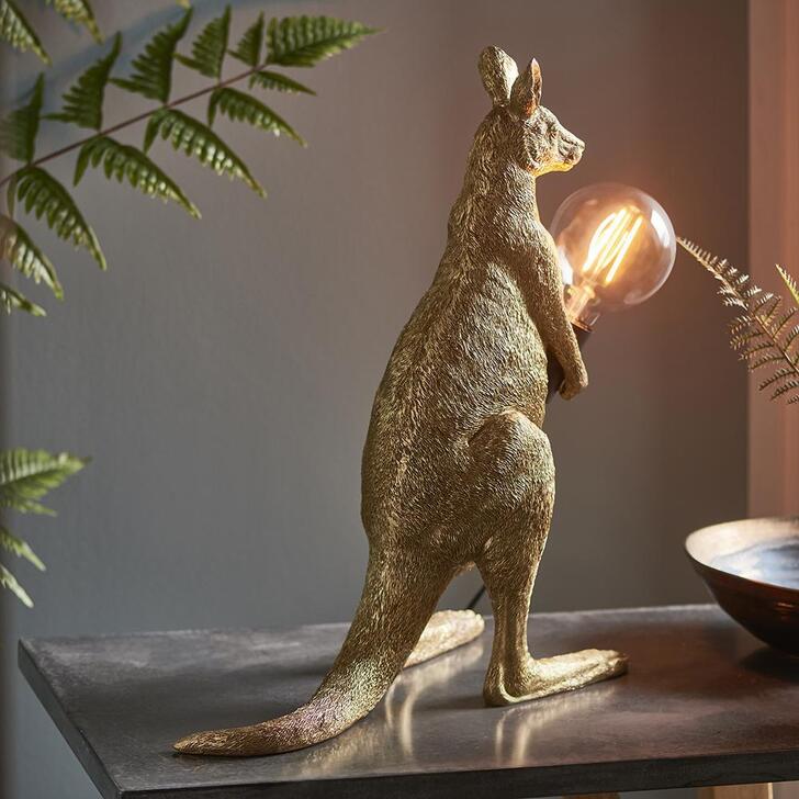 Thorlight Kiana Vintage Gold Kangaroo Table Lamp