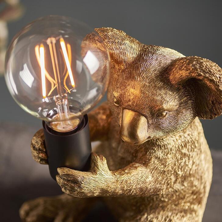 Thorlight Kiana Vintage Gold Koala Table Lamp