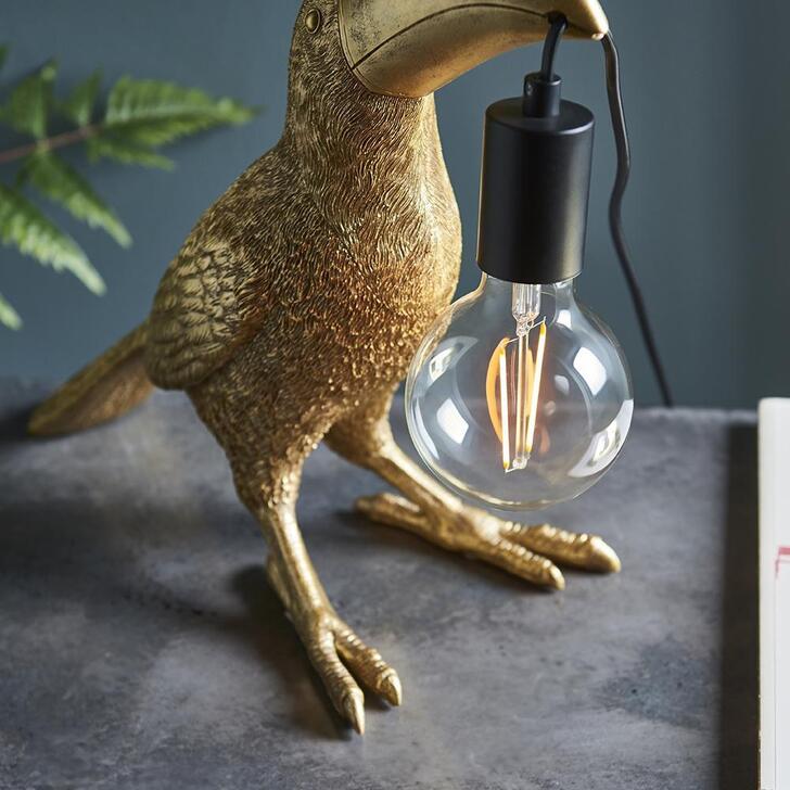 Thorlight Kiana Vintage Gold Toucan Table Lamp