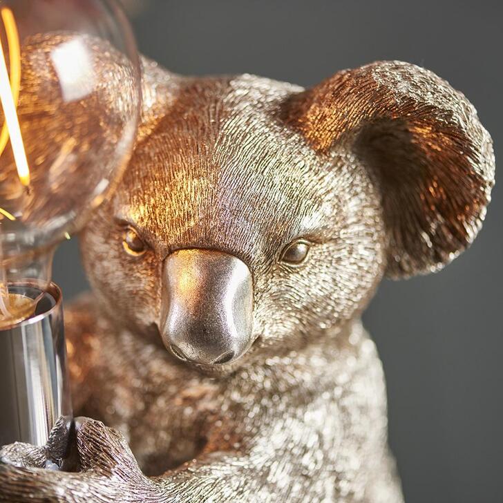 Thorlight Kiana Vintage Silver Koala Table Lamp