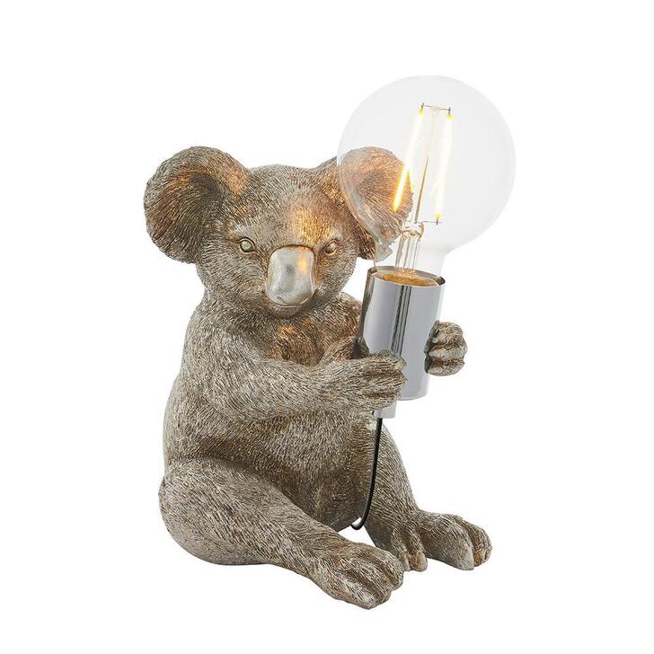 Thorlight Kiana Vintage Silver Koala Table Lamp