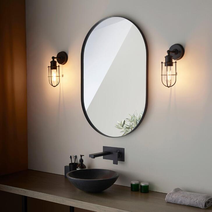 Thorlight Kinsley Matt Black Single Bathroom Wall Light - IP44