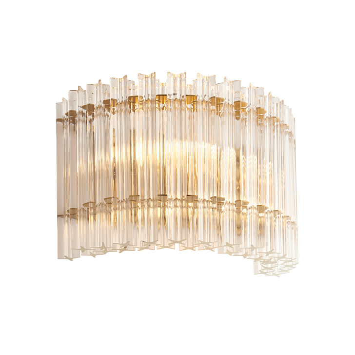Thorlight Salford Brushed Aged Brass Glass Wall Light