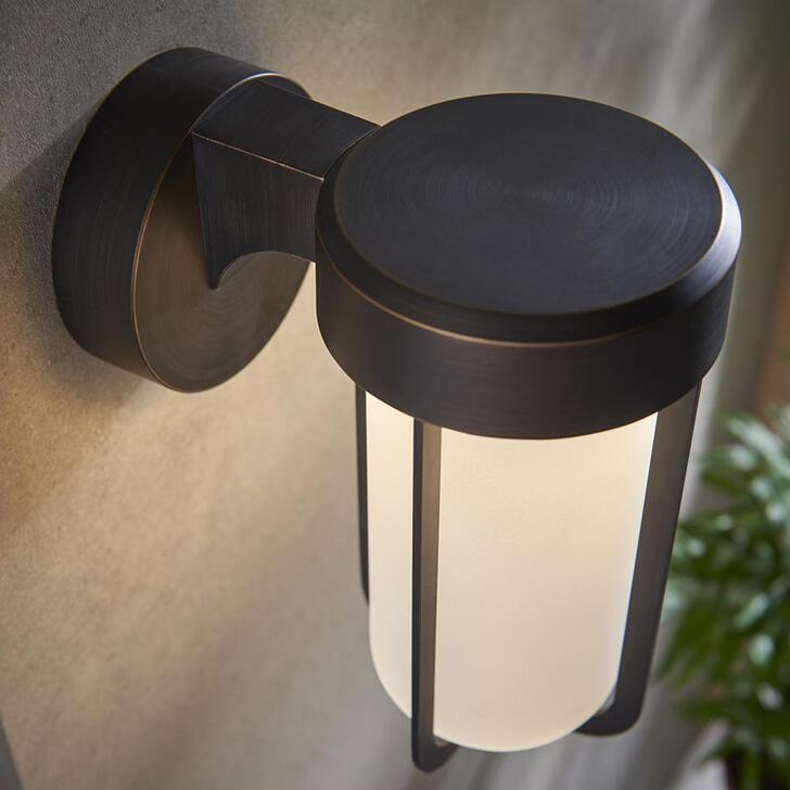 Thorlight Vada Brushed Bronze Finish LED Exterior Wall Light Complete With Frosted Glass - IP44, 2700K