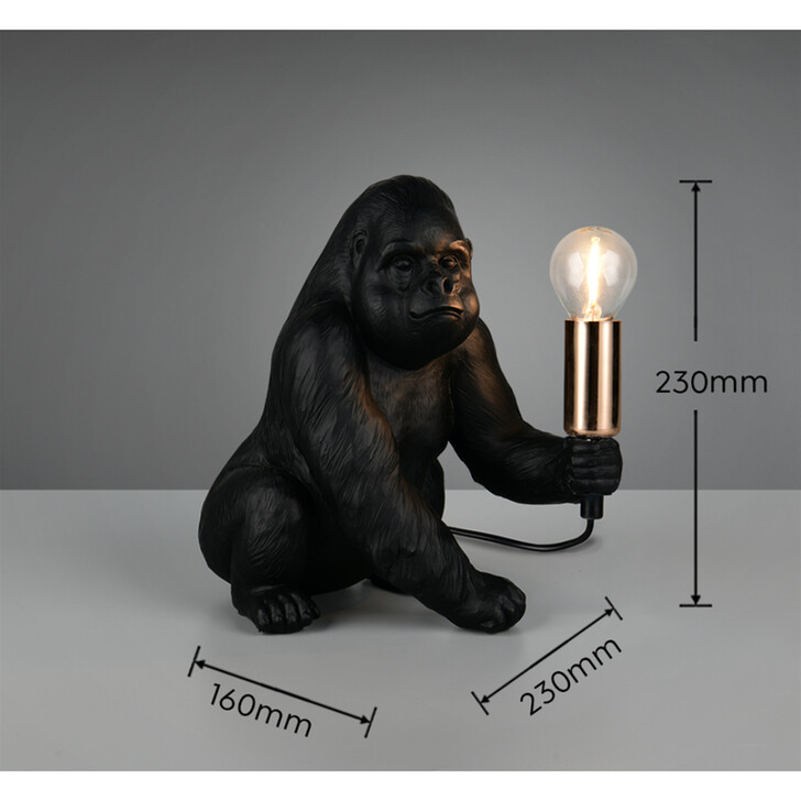 Trio Lighting Kong Black Resin Table Lamp