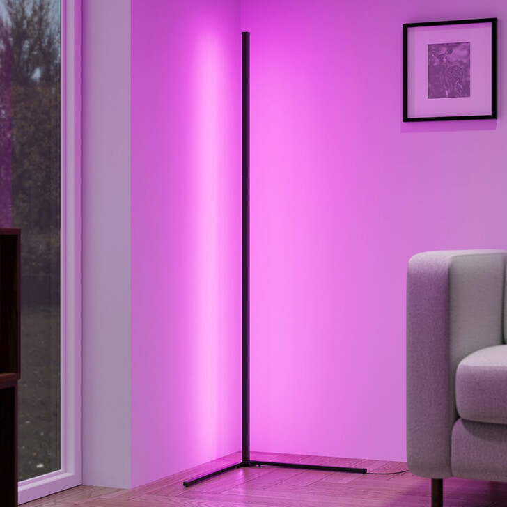 Trio Lighting Level Slim Corner LED RGB Colour Changing Floor Lamp