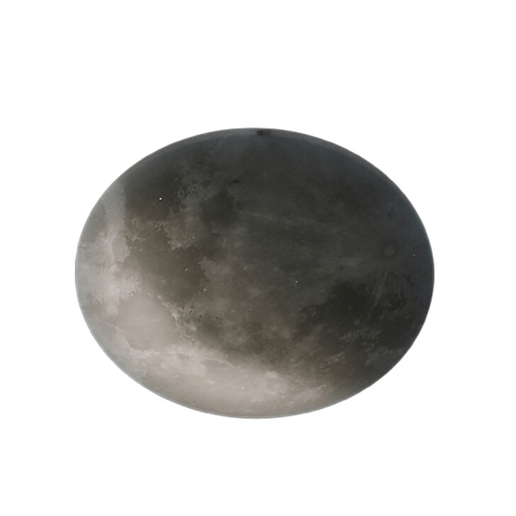 Trio Lighting Lunar Large Flush Moon Style LED Ceiling Light - Remote Control