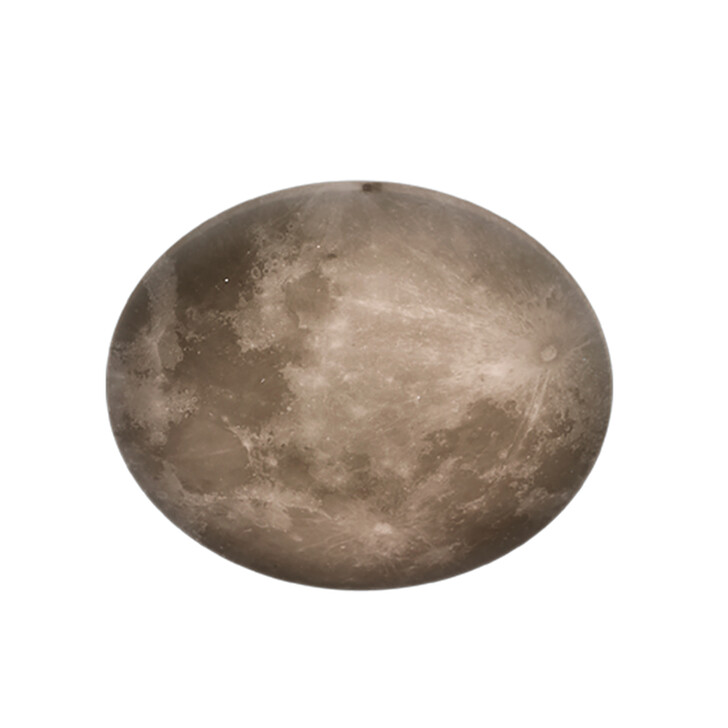 Trio Lighting Lunar Large Flush Moon Style LED Ceiling Light - Remote Control