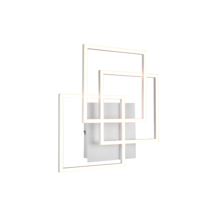 Trio Lighting Mobile Matt White Square Flush Swivelling Ceiling Light - Remote Control