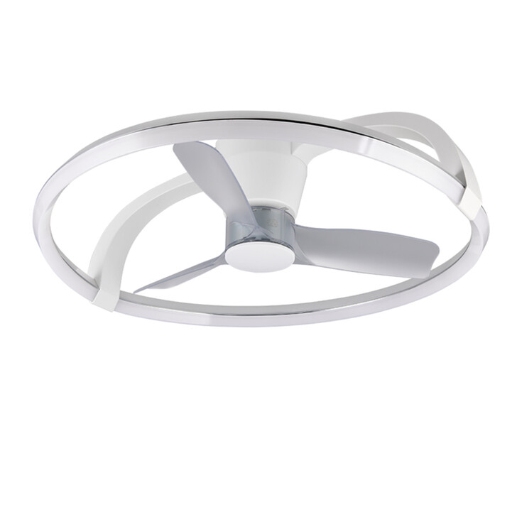 Trio Lighting Stockholm Matt White Remote Control LED Ceiling Fan
