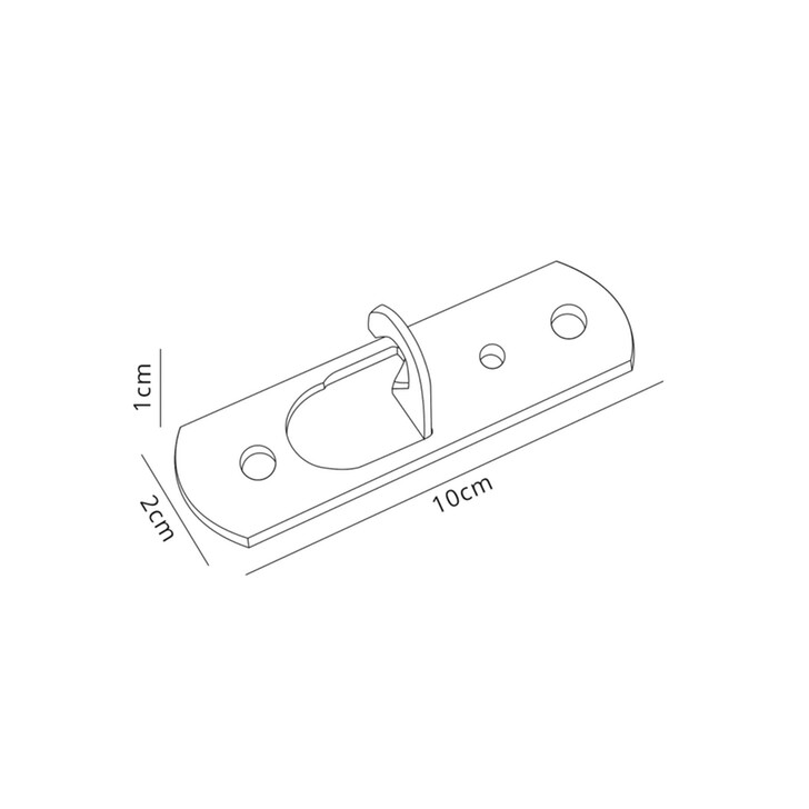 Universal Ceiling Flat Hook Plate (2 Pack) Galvanized