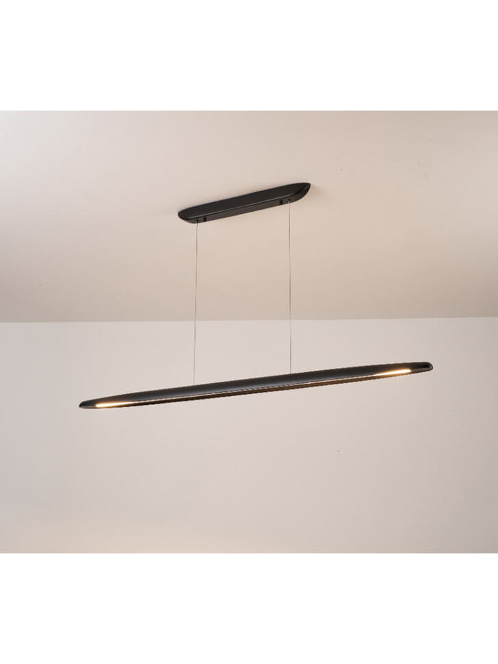 Blake Black Ash 1300mm LED Linear Wooden Bar Pendant 3000K Dimmable