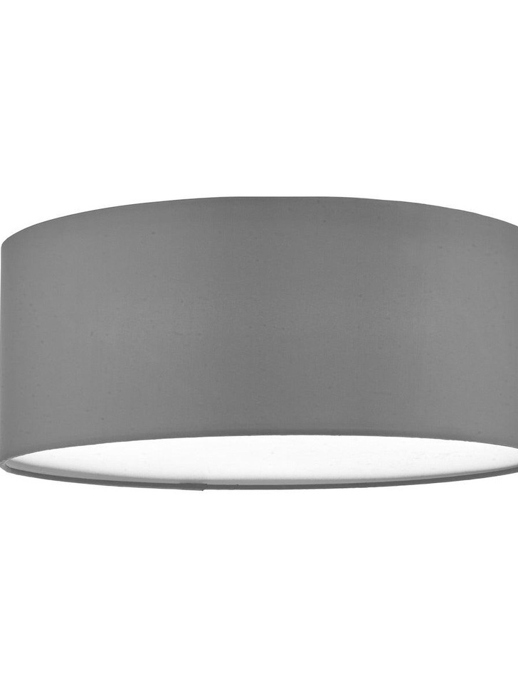 Dar Cierro CIE5239 3 Light Flush Ceiling Light In Grey With Frosted Diffuser