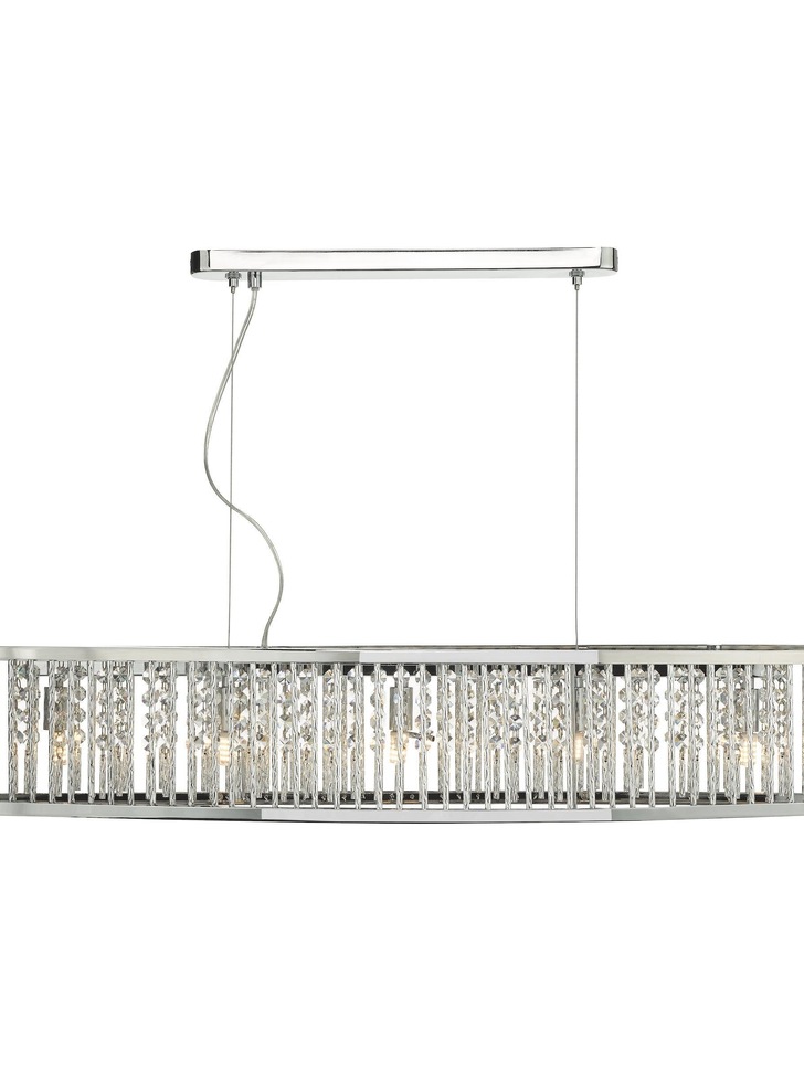 Dar Nantes Polished Chrome 5 Light Bar Pendant