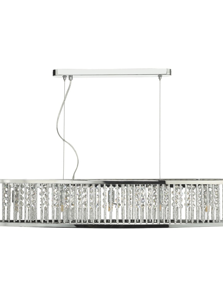 Dar Nantes Polished Chrome 5 Light Bar Pendant