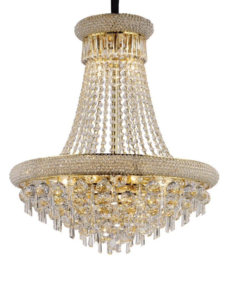 Diyas Alexandra IL32111 French Gold 13 Light Crystal Pendant