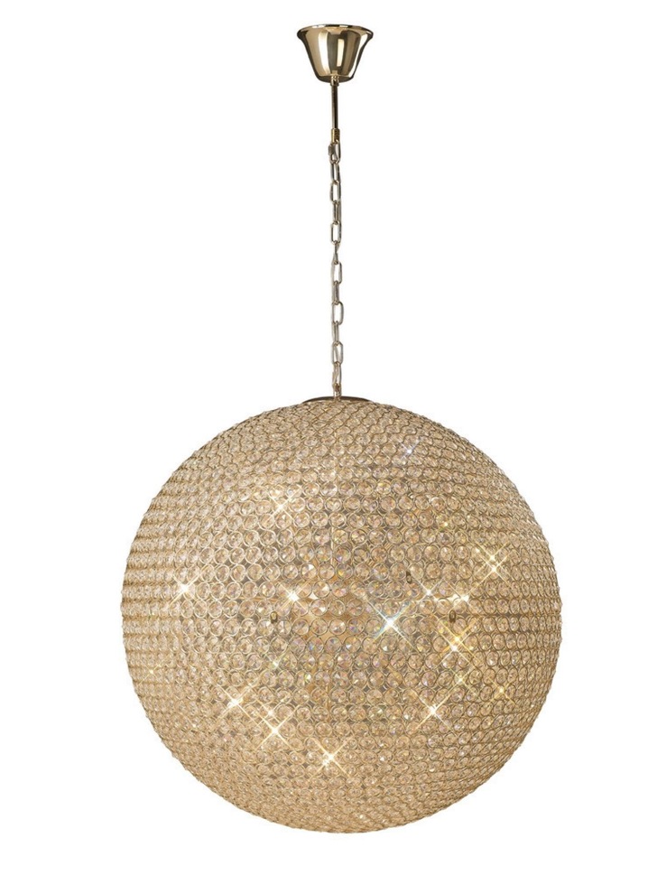 Diyas Ava IL30750 French Gold 12 Light Crystal Pendant