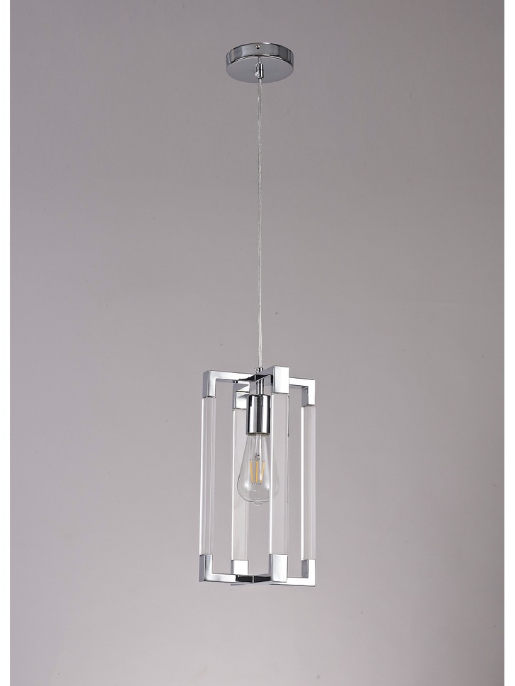 Diyas IL32781 Canto Polished Nickel/Acrylic Pendant