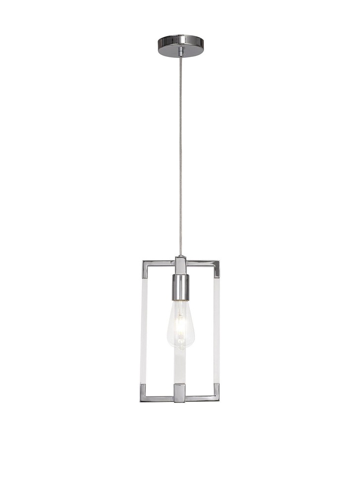 Diyas IL32781 Canto Polished Nickel/Acrylic Pendant