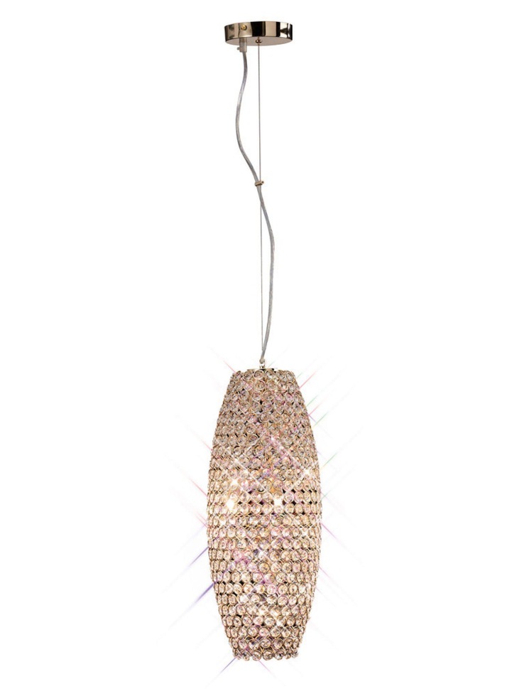 Diyas Kos IL30765 French Gold 4 Light Crystal Pendant